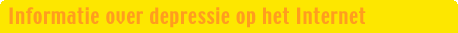 Informatie over depressie op het Internet